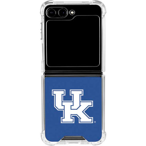 University of Kentucky UK on Blue Galaxy Z Flip6 Clear Case