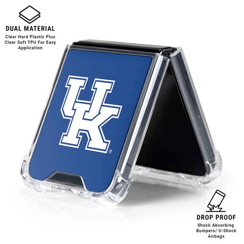 University of Kentucky UK on Blue Galaxy Z Flip6 Clear Case