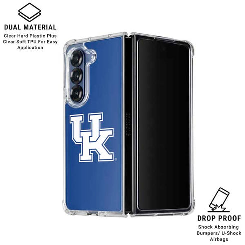 University of Kentucky UK on Blue Galaxy Z Fold7 Clear Case