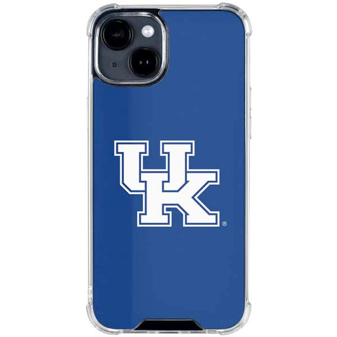 University of Kentucky UK on Blue iPhone 15 Clear Case