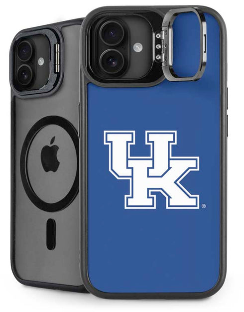 University of Kentucky UK on Blue iPhone 16 Plus Kickstand Case