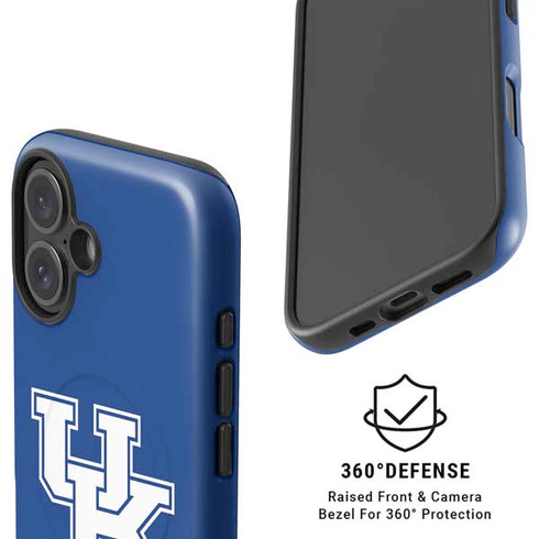 University of Kentucky UK on Blue iPhone 16 Plus Magsafe Impact Case