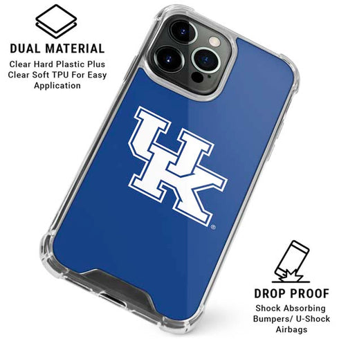 University of Kentucky UK on Blue iPhone 16 Pro Max Clear Case