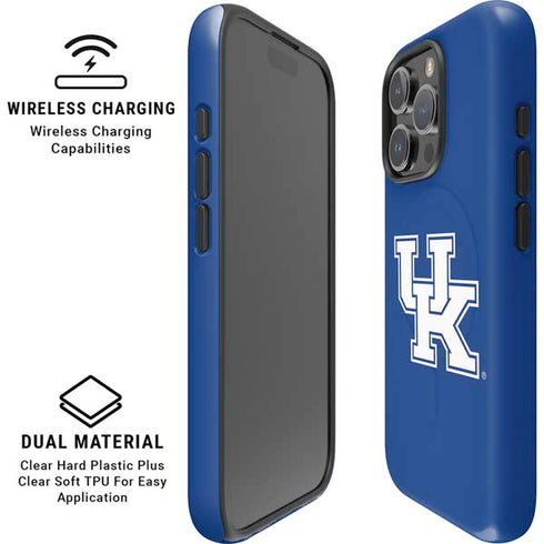 University of Kentucky UK on Blue iPhone 16 Pro Max Magsafe Impact Case
