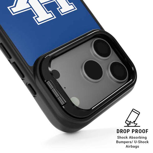 University of Kentucky UK on Blue iPhone 17 Pro Kickstand Case