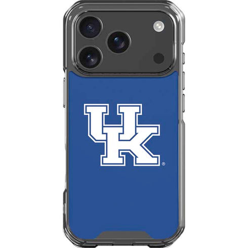 University of Kentucky UK on Blue iPhone 18 Pro Clear Case