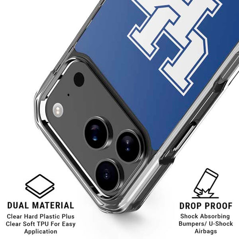 University of Kentucky UK on Blue iPhone 18 Pro Clear Case