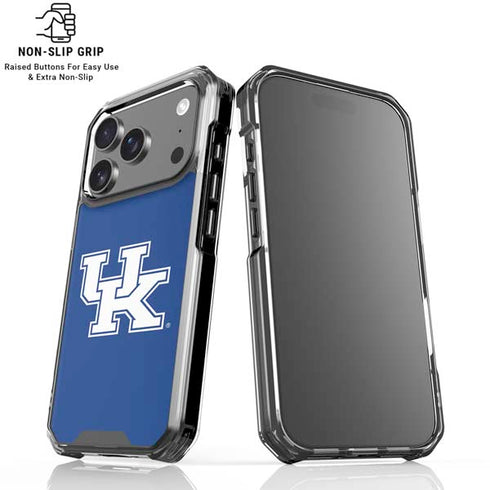 University of Kentucky UK on Blue iPhone 18 Pro Clear Case