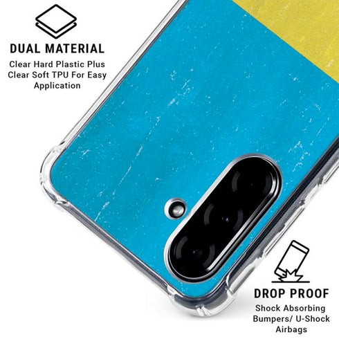Ukraine Flag Distressed Galaxy A36 5G Clear Case