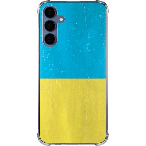 Ukraine Flag Distressed Galaxy A55 5G Clear Case