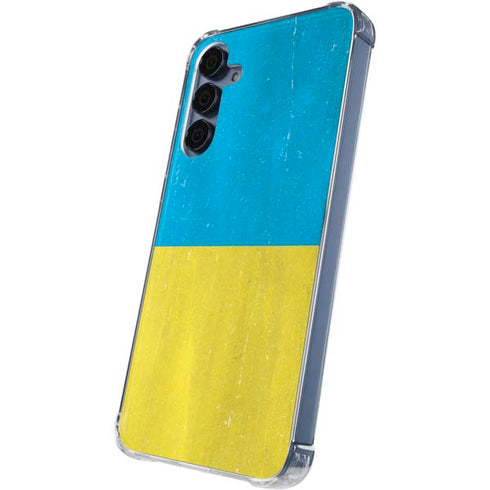 Ukraine Flag Distressed Galaxy A55 5G Clear Case