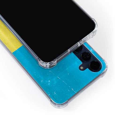 Ukraine Flag Distressed Galaxy A55 5G Clear Case