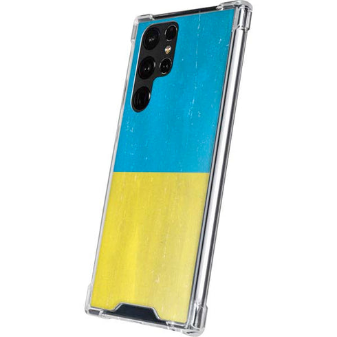 Ukraine Flag Distressed Galaxy S23 Ultra Clear Case