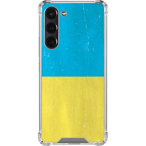 Ukraine Flag Distressed Galaxy S24 FE Clear Case