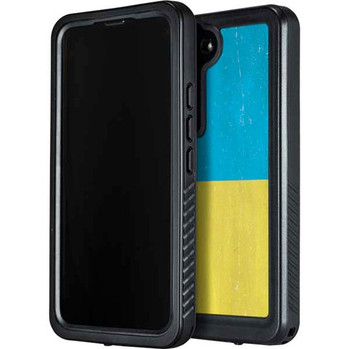 Ukraine Flag Distressed Galaxy S24 Plus Waterproof Case