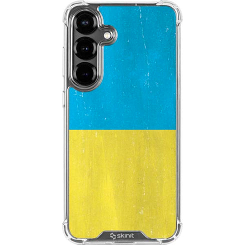 Ukraine Flag Distressed Galaxy S26 Plus Clear Case