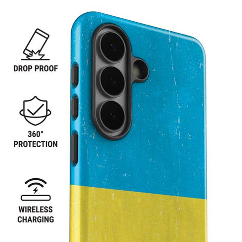 Ukraine Flag Distressed Galaxy S26 Plus Impact Case