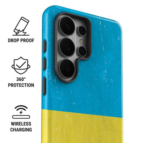 Ukraine Flag Distressed Galaxy S26 Ultra Impact Case
