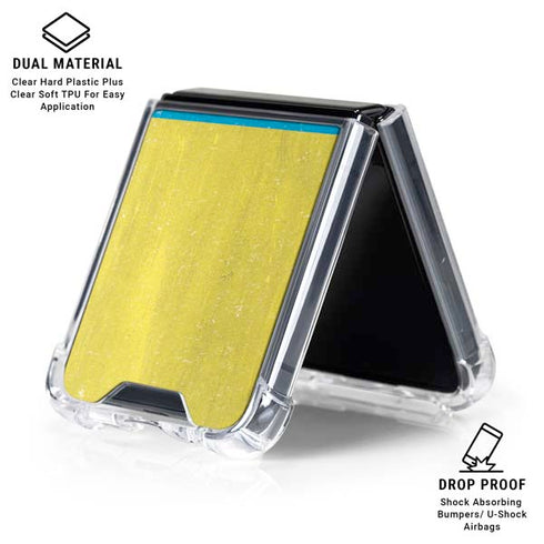 Ukraine Flag Distressed Galaxy Z Flip6 Clear Case