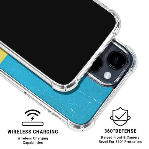 Ukraine Flag Distressed iPhone 15 Clear Case