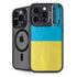 Ukraine Flag Distressed iPhone 15 Pro Max Kickstand Case