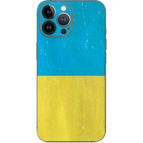 Ukraine Flag Distressed iPhone 15 Pro Max Skin