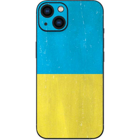 Ukraine Flag Distressed iPhone 15 Skin