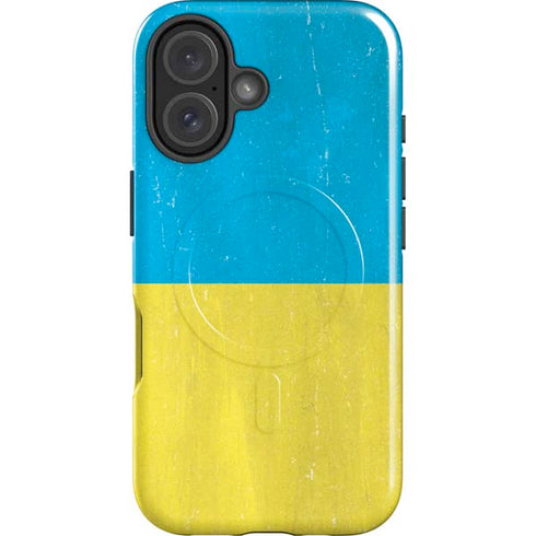 Ukraine Flag Distressed iPhone 16 Magsafe Impact Case