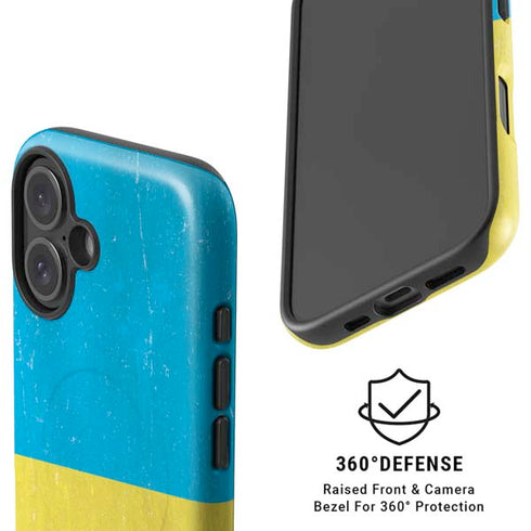 Ukraine Flag Distressed iPhone 16 Magsafe Impact Case