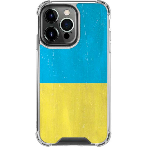 Ukraine Flag Distressed iPhone 16 Pro Clear Case