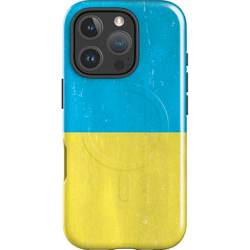 Ukraine Flag Distressed iPhone 16 Pro Magsafe Impact Case