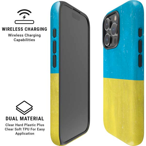 Ukraine Flag Distressed iPhone 16 Pro Magsafe Impact Case