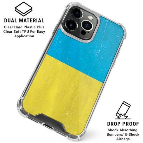 Ukraine Flag Distressed iPhone 16 Pro Max Clear Case