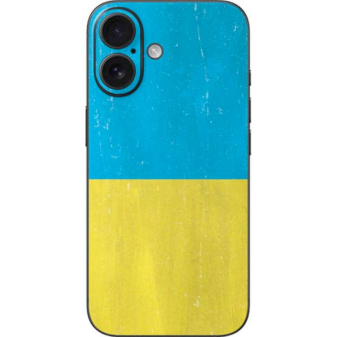 Ukraine Flag Distressed iPhone 16 Skin