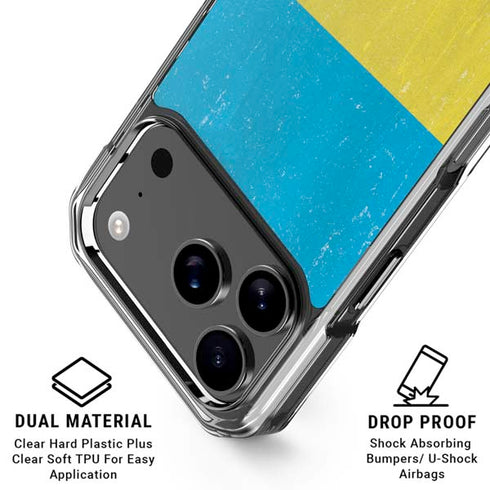 Ukraine Flag Distressed iPhone 18 Pro Clear Case