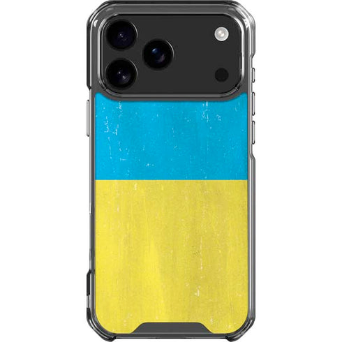 Ukraine Flag Distressed iPhone 18 Pro Max Clear Case