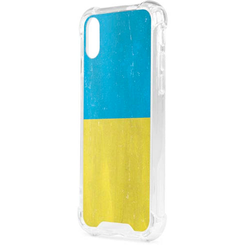 Ukraine Flag Distressed iPhone XS Clear Case
