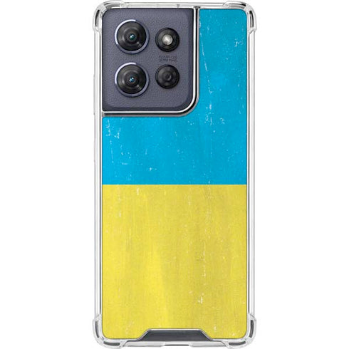 Ukraine Flag Distressed Moto G 5G (2025) Clear Case