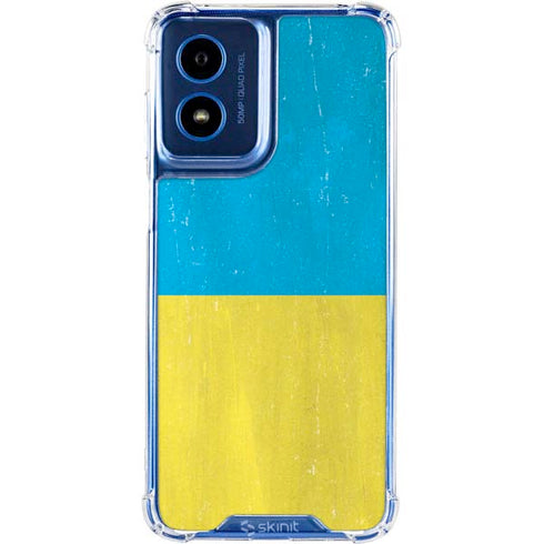 Ukraine Flag Distressed Moto G 5G (2024) Clear Case