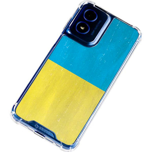 Ukraine Flag Distressed Moto G 5G (2024) Clear Case
