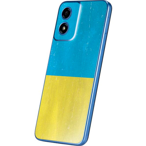 Ukraine Flag Distressed Moto G Play 4G (2024) Skin