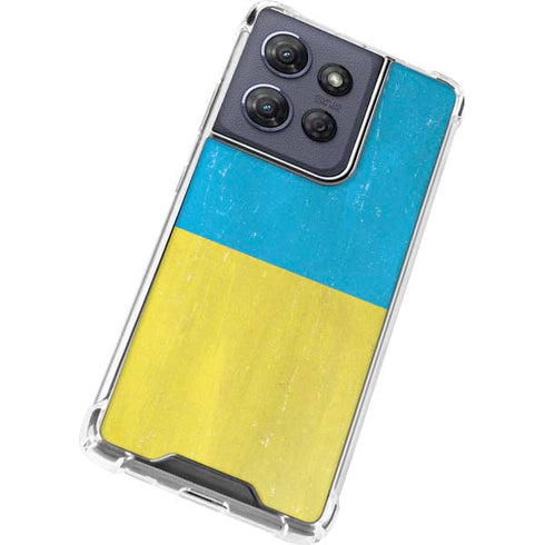 Ukraine Flag Distressed Moto G Power 5G (2025) Clear Case