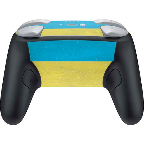 Ukraine Flag Distressed Nintendo Switch 2 (2025) Pro Controller Skin