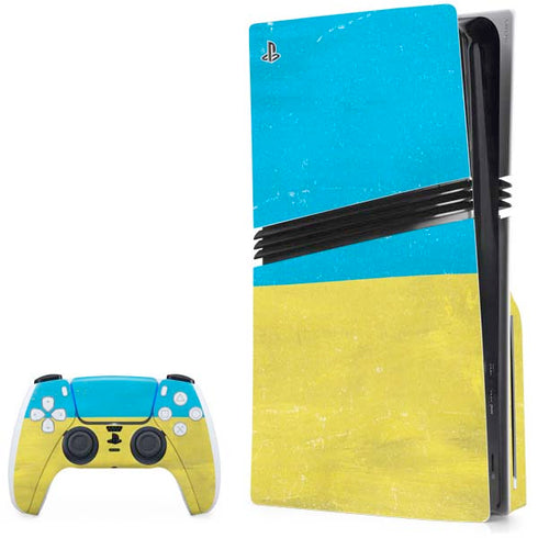 Ukraine Flag Distressed PlayStation PS5 Skins