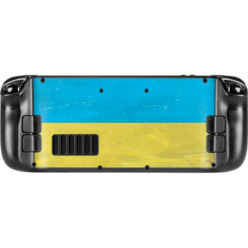 Ukraine Flag Distressed Steam Deck Handheld Gaming Computer Skin