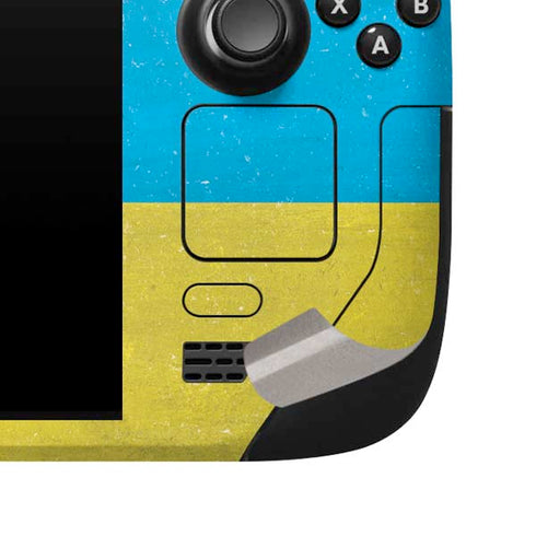 Ukraine Flag Distressed Steam Deck Handheld Gaming Computer Skin