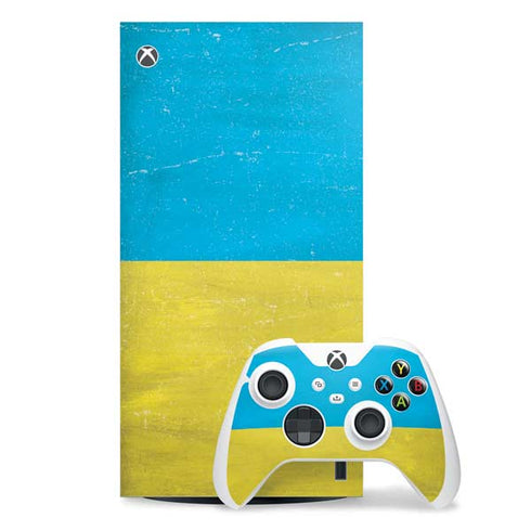 Ukraine Flag Distressed Xbox Series X Skins