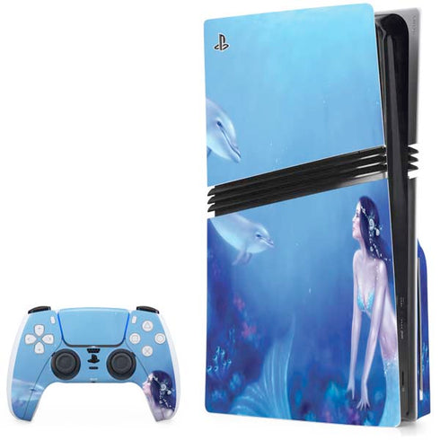 Ultramarine by Rachel Anderson PS5 Pro Disk Bundle Skin