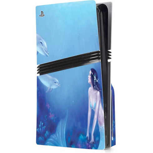 Ultramarine by Rachel Anderson PS5 Pro Disk Console Skin