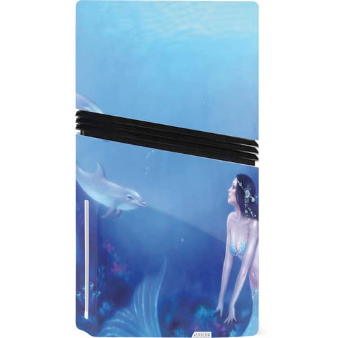 Ultramarine by Rachel Anderson PS5 Pro Disk Console Skin